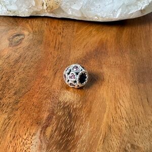 Pandora Authentic Silver Love All Around Pink CZ Heart Stones Charm Bead